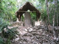 Protected Stele at Coba