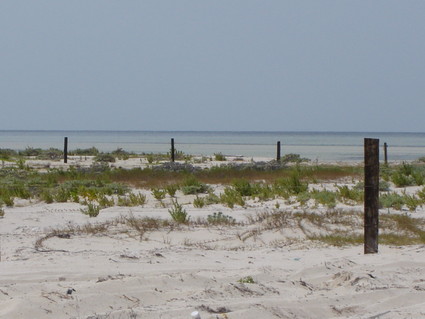 Isla Blanca: Looking west at Laguna Chakmochuk